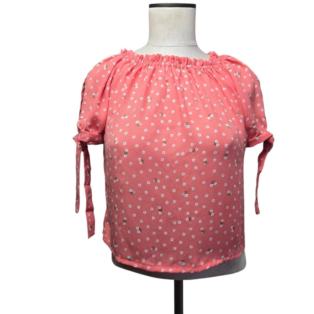 Hearts And Arrows Women's Size Youth 14 Women's Small Coral Floral